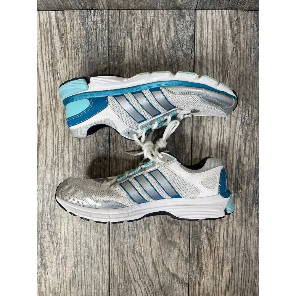ADIDAS Mens Running Shoes Q22220 Sneakers Silver Aqua size 9 - Picture 5 of 10